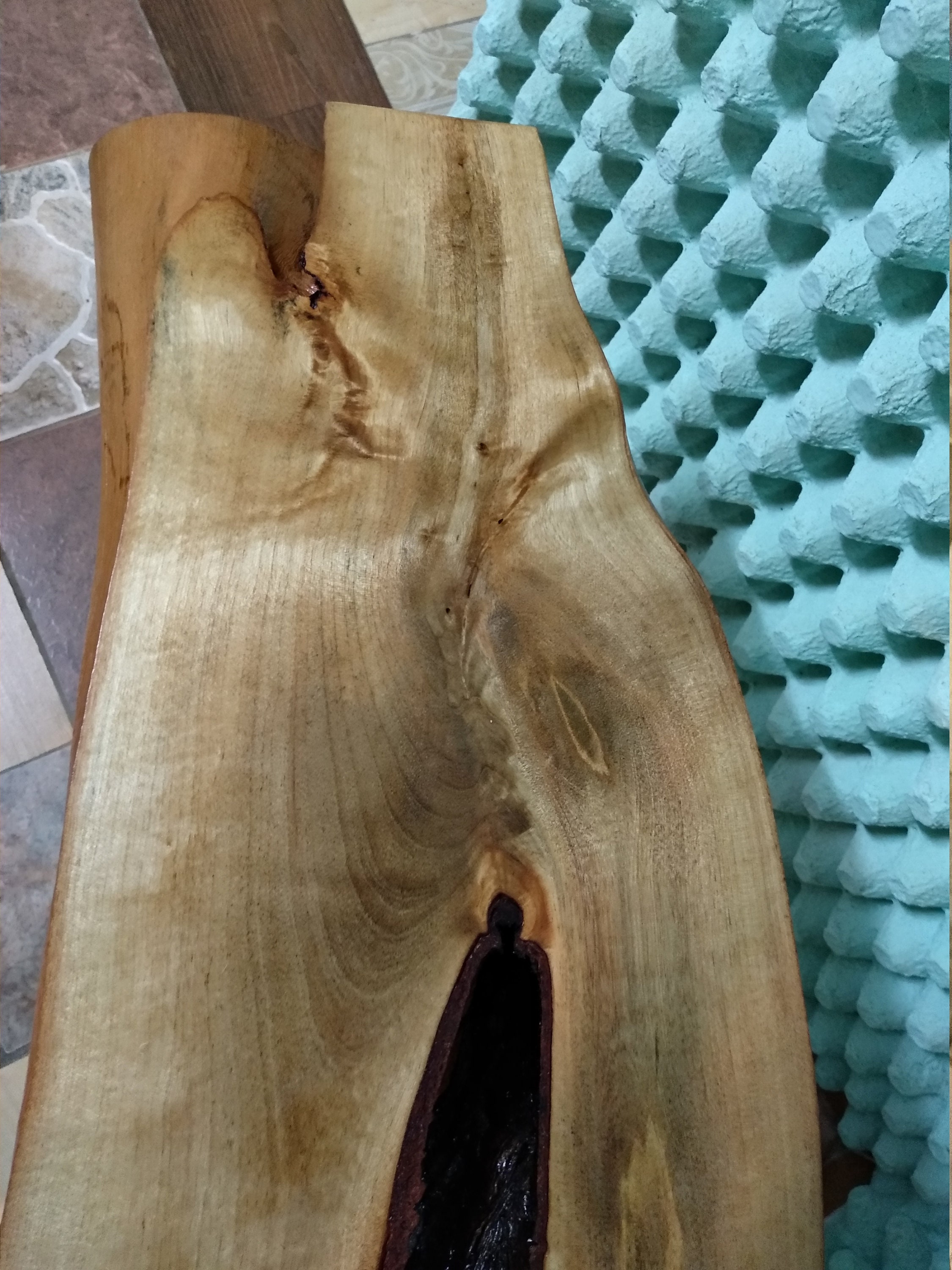 Coffee Table Mid Century Modern Birch Wood Live Edge Table Etsy