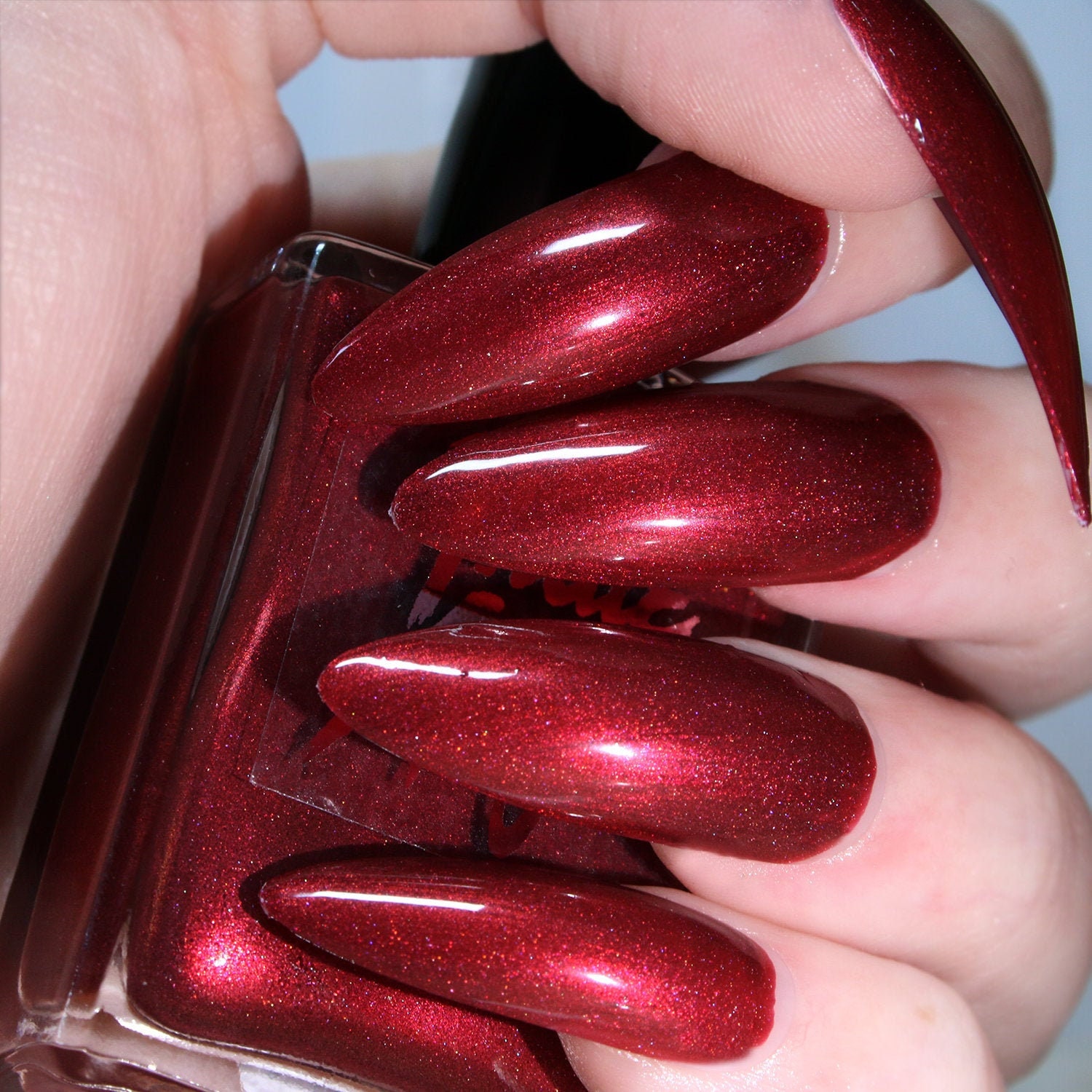 Sweet Satan Blood Red Holographic Nail Polish Vegan Etsy