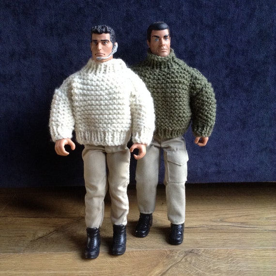 knitted army doll