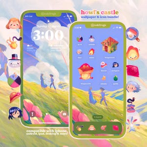 Fantasy Meadow Icon Pack iOS iPhone iPad Tablet Android Desktop Wallpaper Theme (Digital Download)