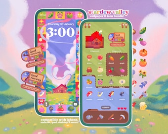 Farm Valley Icon Pack iOS iPhone iPad Tablet Android Desktop Wallpaper Theme (Digital Download)