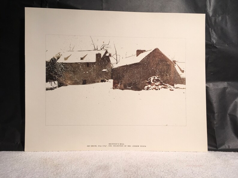 Andrew Wyeth Authorized Original Print Brintons Mill in Etsy