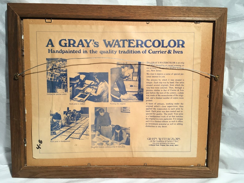 Plough Tavern & Gates House Circa 1775 York PA Watercolorperiod Piece