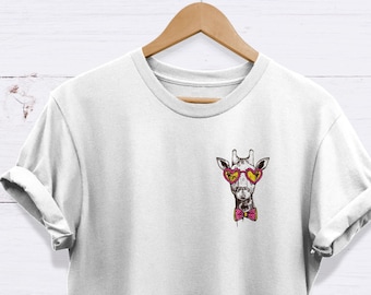 Giraffe Tshirt, Giraffe Gift , High Quality Unisex Adults T Shirt - EXCELLENCE - animal lover tee , animal lover tshirt , wildlife tee
