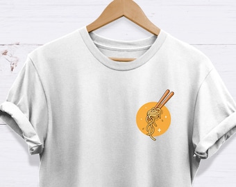 Nudel-T-Shirt, Nudeln-T-Stück, hochwertiges Unisex-Erwachsen-T-Shirt - EXCELLENCE