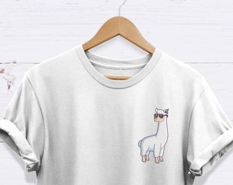 Alpaca T-Shirt Coloured, High Quality Unisex Adults T Shirt , Alpaca Tee, Cute Birthday Gift