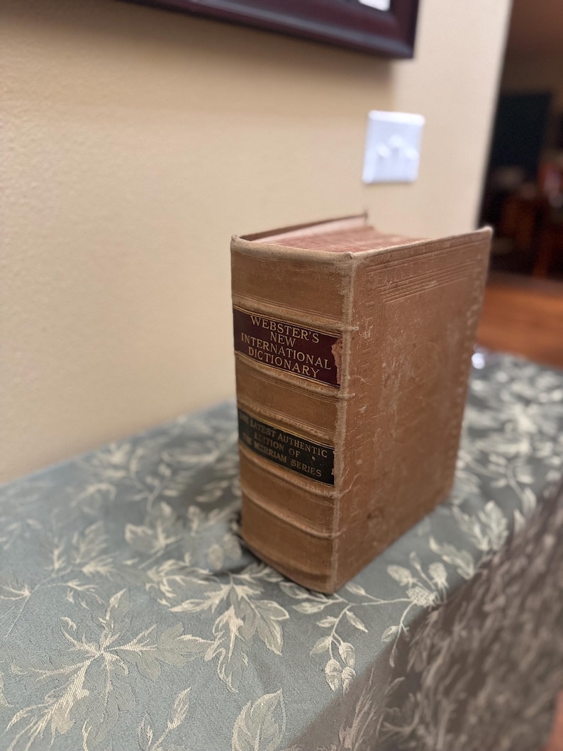 Rare 1922 Leather Bound Webster New International Dictionary of the ...
