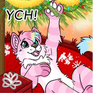 Furry Art Base Fill YCH Arcadec0re Christmas Canine Feline