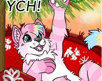 Furry Art Base Fill YCH Arcadec0re Christmas Canine Feline