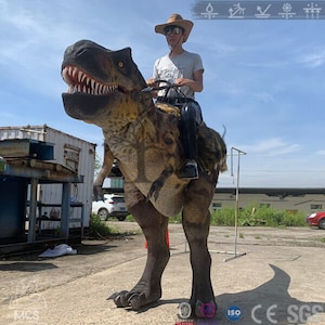 Cowboy Ride On T-Rex Stilts Costume-To Your Door (Official Web: mcsdino.com)