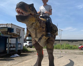 Cowboy Ride On T-Rex Stilts Costume-To Your Door (Official Web: mcsdino.com)