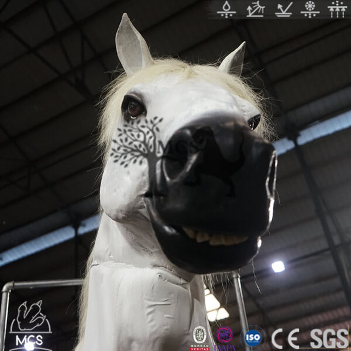 Lifelike Two Person White Horse Costume official Web Etsy UK