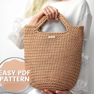 Tasche Muster PDF, Easy Portemonnaie Muster, Strandtasche Muster, Handtasche Muster pdf, Sommer Häkeltasche DIY