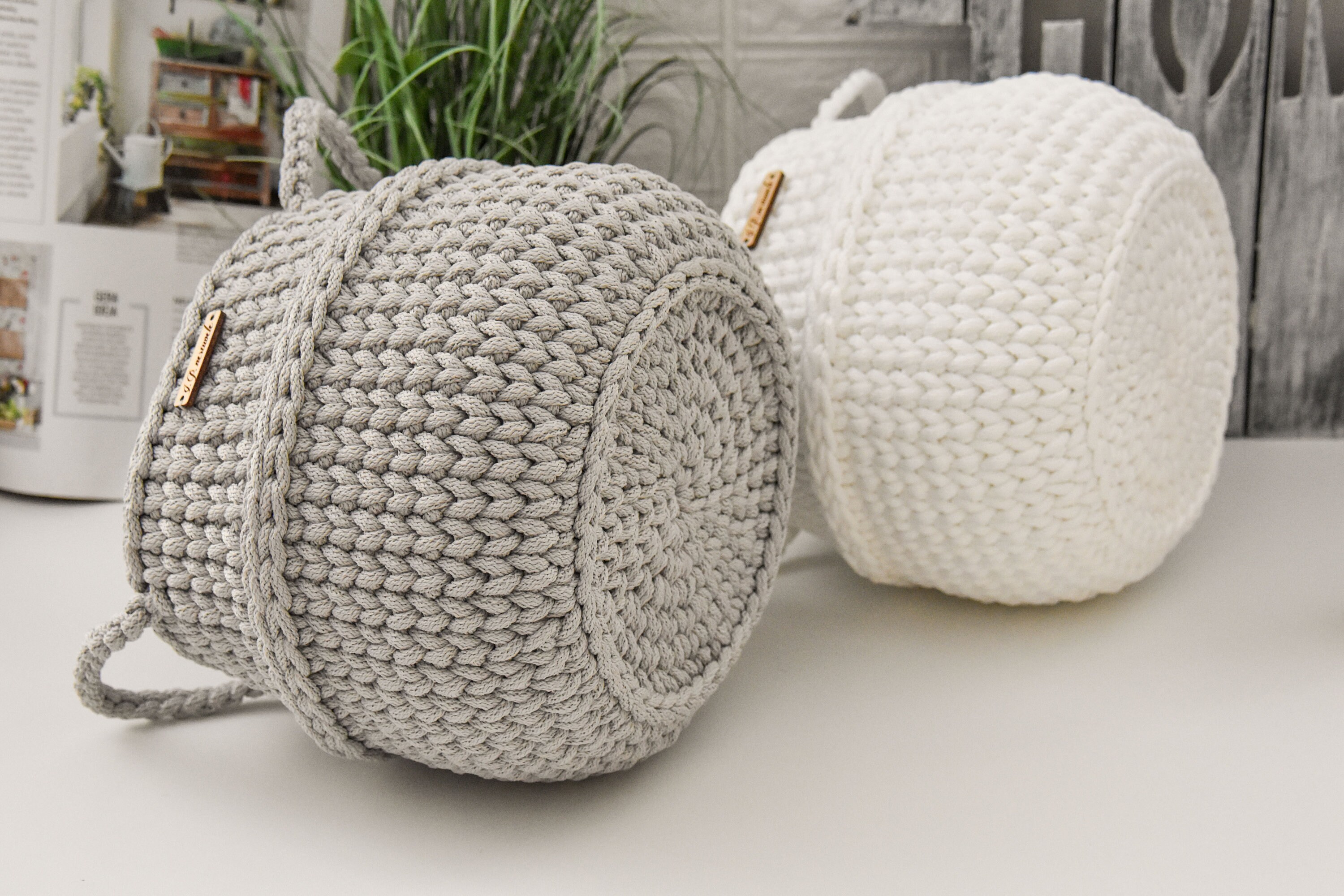 Soporte de planta de ganchillo / Macetas de plantas de | Etsy