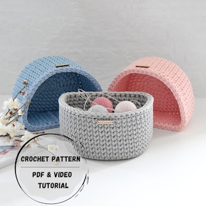 Crochet Basket Pattern: DIY Video Tutorial (PDF Pattern)