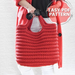 Crochet Tote Bag Pattern, PDF Pattern, Easy Crochet Bag Pattern, Large Bag For Summer, DIY tote bag, Crochet Purse Pattern