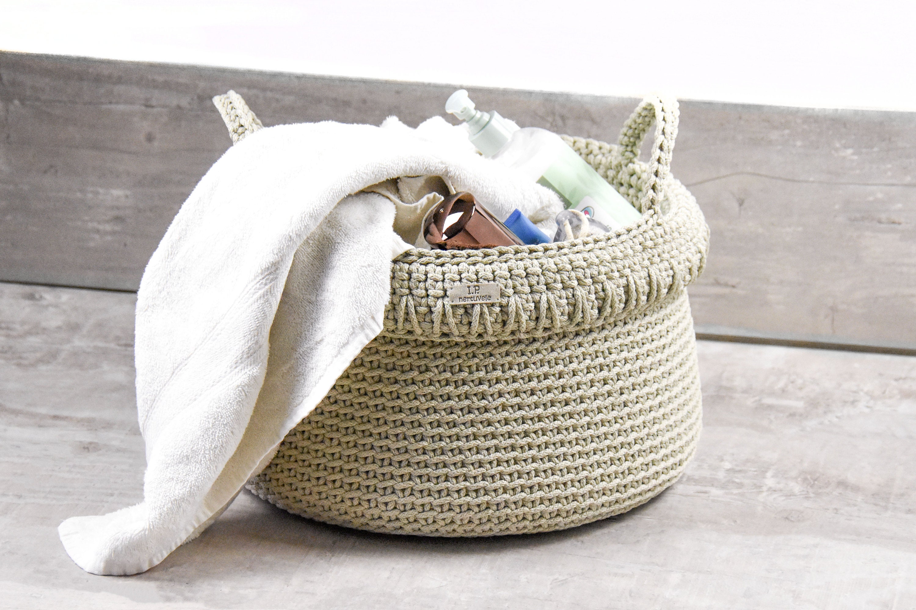 Bathroom storage Toiletries basket Rustic towel box Gift Etsy
