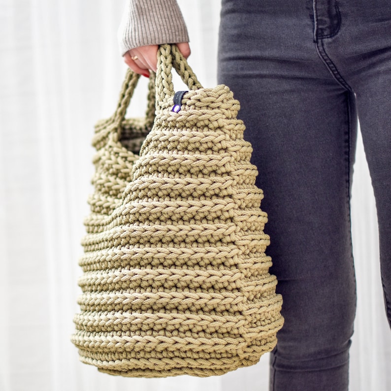 Easy Crochet Bag Pattern Crochet Tote Bag Pattern PDF Pattern Large Bag For Summer Crochet Purse Pattern Red Bag Wave