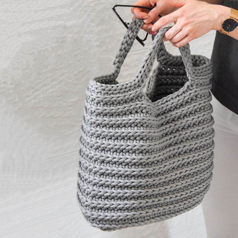 Easy Crochet Bag Pattern Crochet Tote Bag Pattern PDF Pattern Large Bag For Summer Crochet Purse Pattern Red Bag Wave
