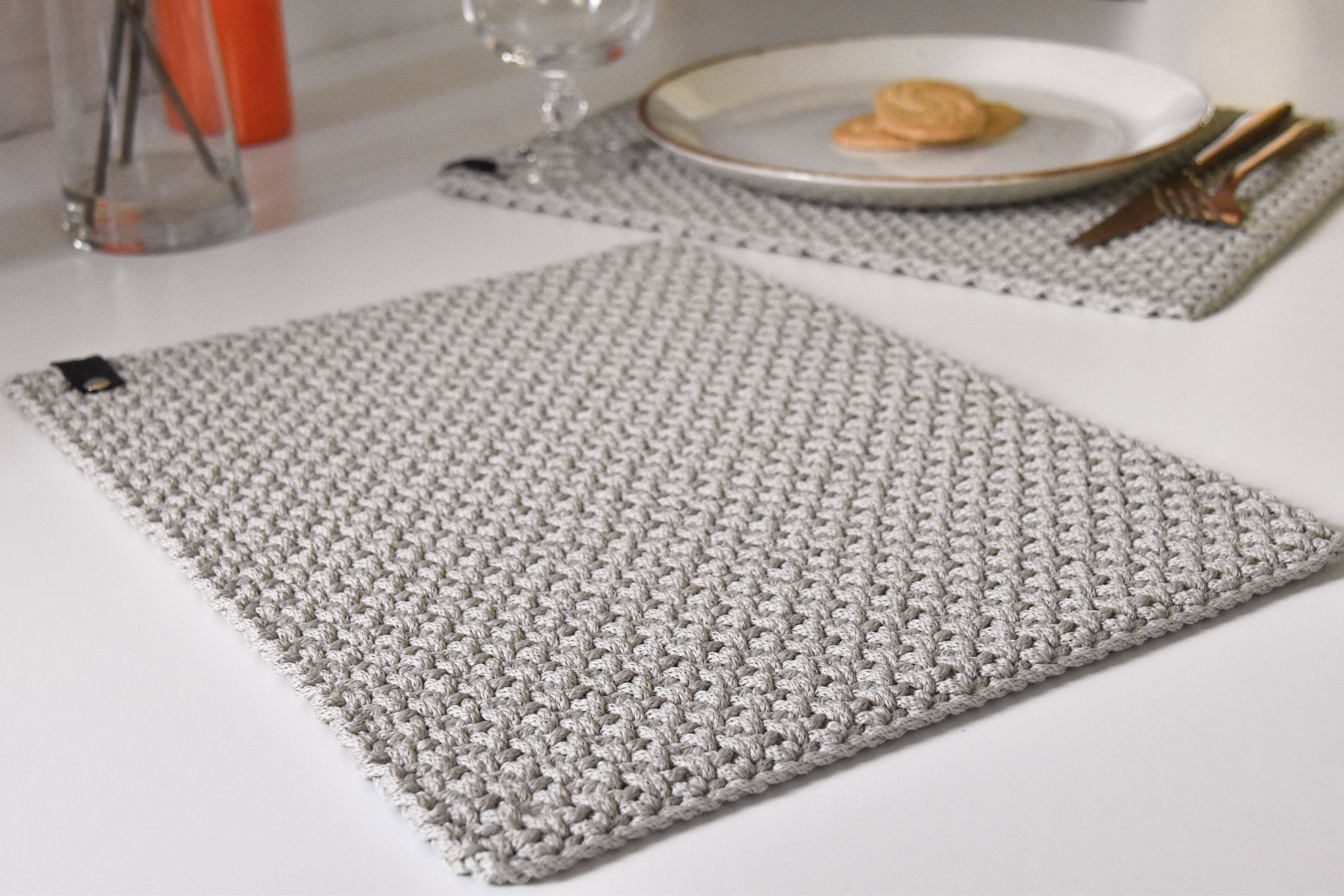 Gehaakte placemats Moderne placemats Eettafelmatten Cadeau Etsy Nederland