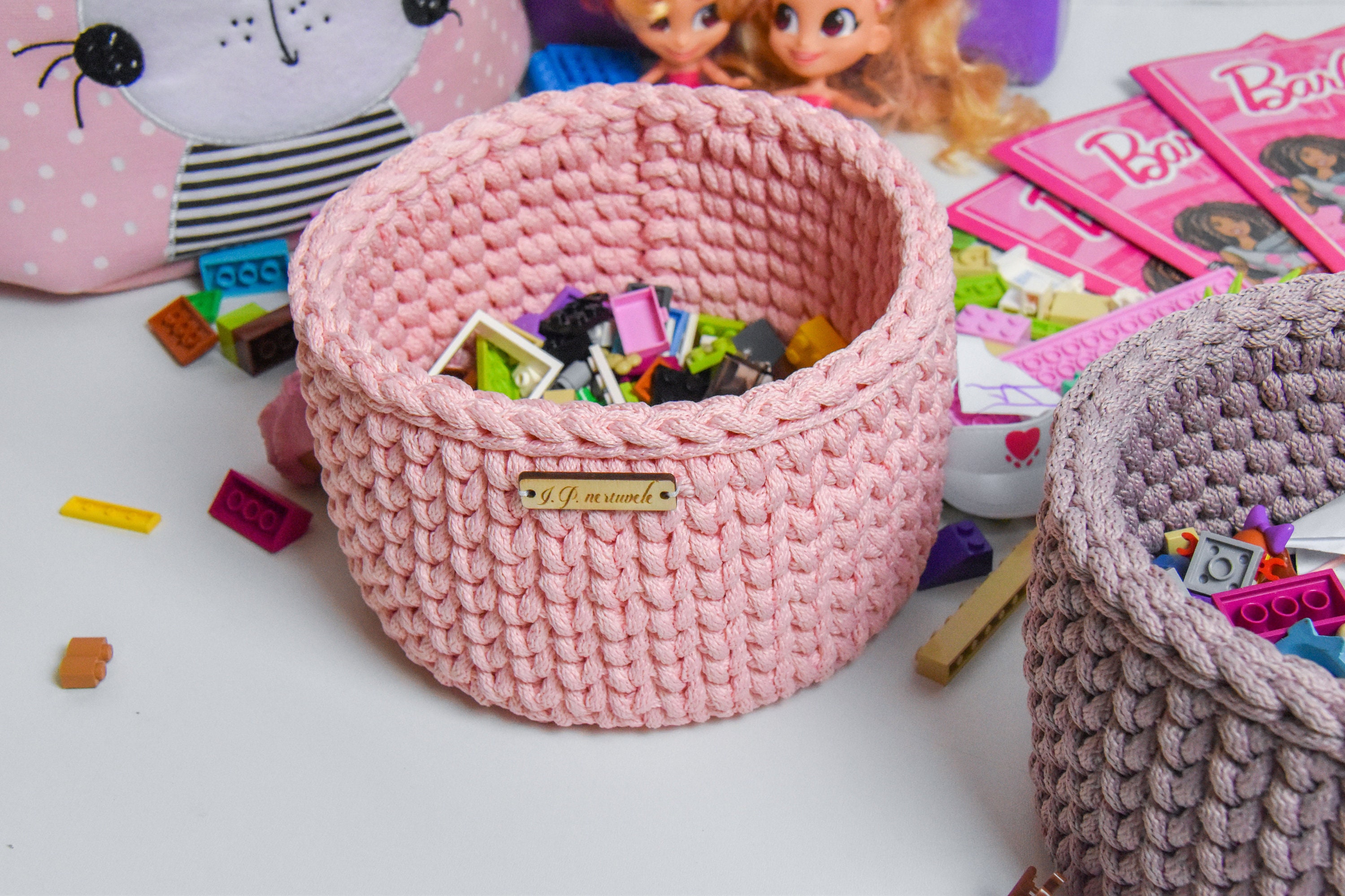 Contenedor de almacenamiento de juguetes / cesta de vivero de | Etsy