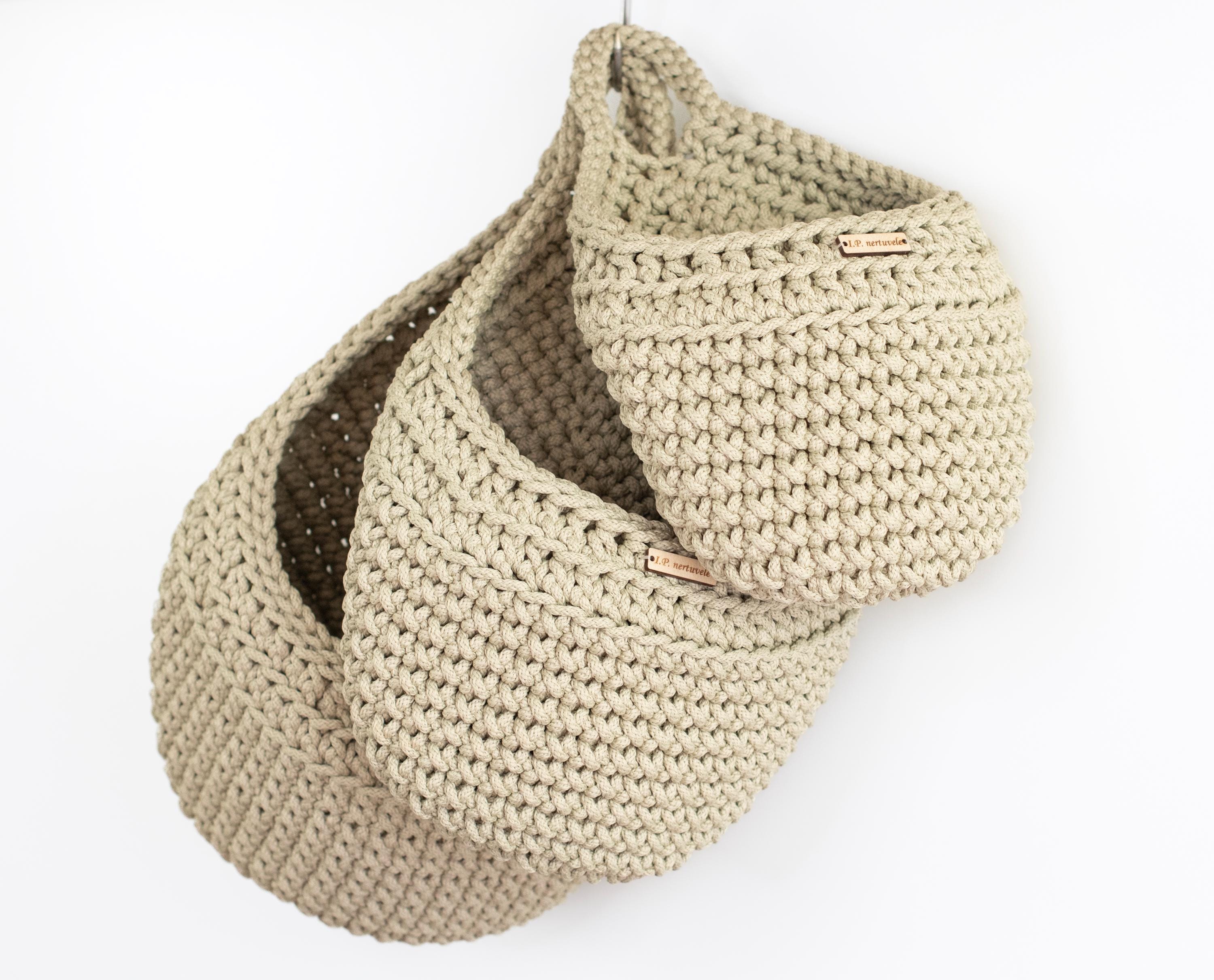 Ensemble De 3 Paniers Suspendus Au Crochet/Rangement Fruits Et Légumes Pour La Cuisine
