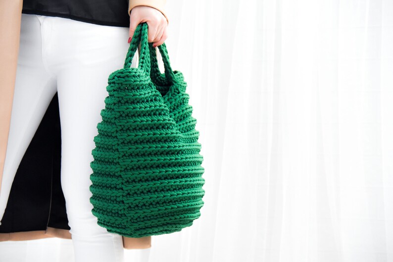 Easy Crochet Bag Pattern Crochet Tote Bag Pattern PDF Pattern Large Bag For Summer Crochet Purse Pattern Red Bag Wave