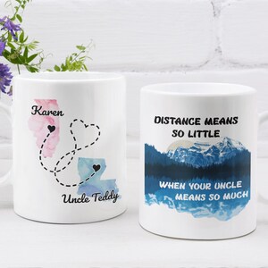 Uncle nephew gift long distance mug, Uncle gift from niece house warming gifts new home, Long distance family gifts for someone moving away
