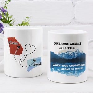 Godfather gift coffee mug from goddaughter godson, Godfathers proposal personalized long distance gift, House warming gifts new home