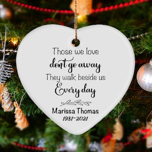 Sympathy gift loss of sister ornament, Sibling loss sister memorial bereavement ornament, Funeral keepsake personalized memorial ornament