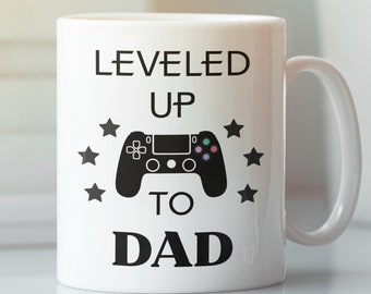 New Dad Gift from Wife Level Up Video Game Cup, Expecting Dad Gift Level Unlocked Gamer Boyfriend, First Time Dad Wedding Gift to Husband