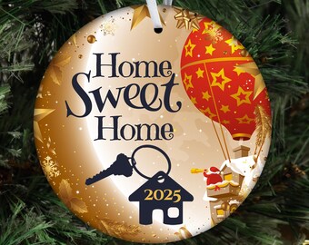 First Christmas in New Home Ornament, Personalized Gift Our First Home 2025, My First Home Customized Xmas Tree Ornaments