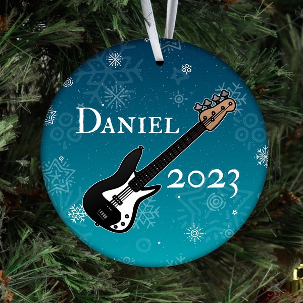 Guitar ornament Secret Santa gifts, Guitar enthusiast gift customized ornament, Music Christmas ornament white elephant gifts, Music gift