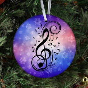 Musical note ornament music clef Christmas ornament, Music teacher music ornament xmas tree ornaments, Custom xmas ornament gifts under 20