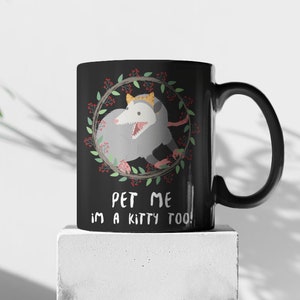 Possum gift Christmas coffee mug secret santa gift, Opossum mug white elephant gifts, Funny animal lover marsupial gift mug