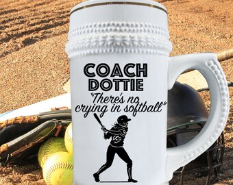 Softball Coach Geschenk Tankard Bierkrug Sportgeschenke, Softball Geschenke nach Maß Bierkrug Mentor Geschenk, Softball Mama oder Papa Bierliebhaber Geschenk