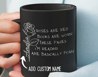 Smutty Buchbecher Romantasy Bookish Cup, Smut Kaffeetassen Bookish Becher, Romance Reader Book Club Becher, Dark Romance Smut Geschenke, Buchliebhaber Becher
