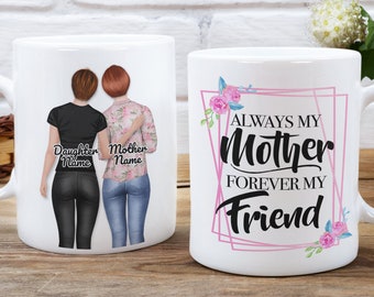 Mom best friend gift mother daughter mug, Mom cup personalized, Customized gift for mom from daughter, Mother's Day mom daughter custom mug