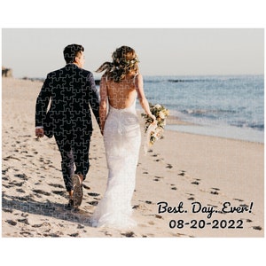 Wedding photo gift picture puzzle, Wedding puzzle photo puzzle, Wedding gift for couple custom jigsaw puzzle, Personalized puzzle custom