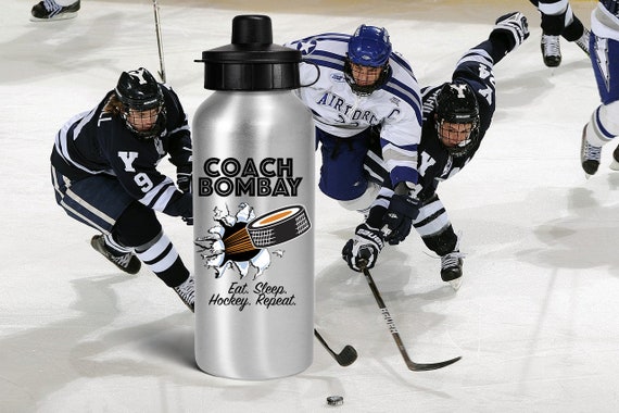 Ice Hockey Gifts Custom Water Bottle Sports Gifts, Hockey Coach