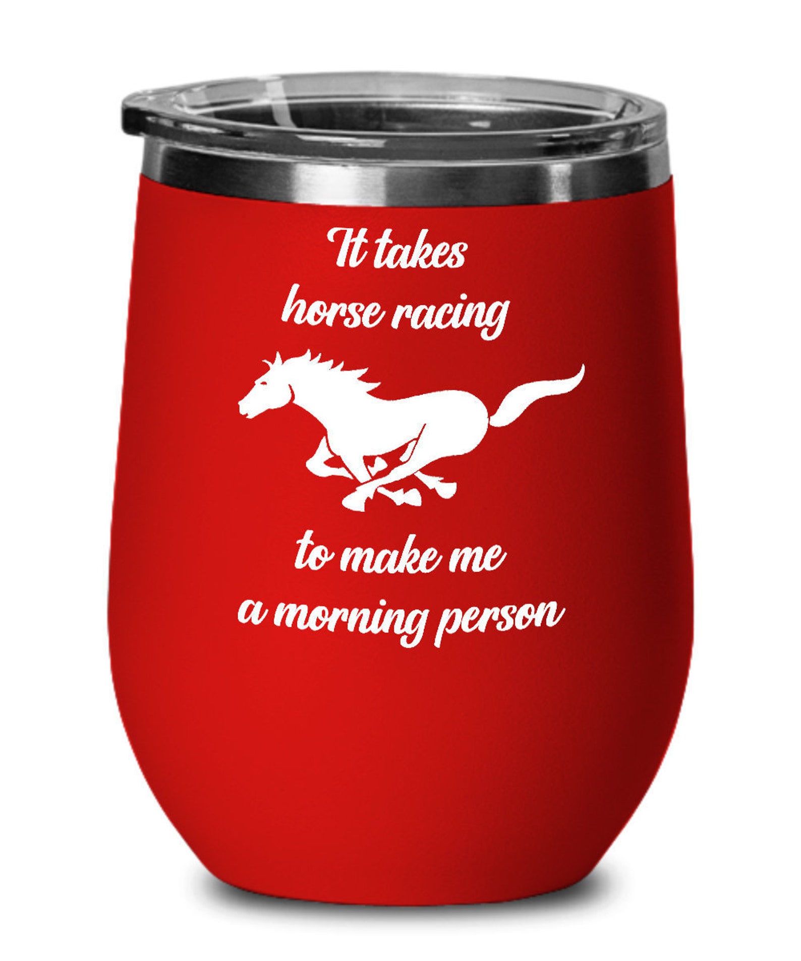 Horse Racing Custom Wine Tumbler Sports Gifts Gift for Horse Etsy