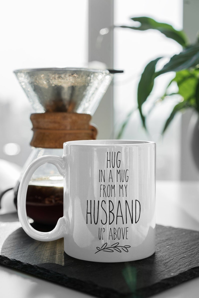 Loss of Husband memorial funeral gifts hug in a mug, Remembrance gifts husband sympathy gift celebration of life image 1