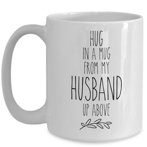 Loss of Husband memorial funeral gifts hug in a mug, Remembrance gifts husband sympathy gift celebration of life image 2
