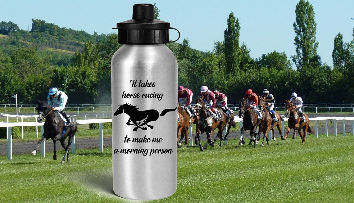 Horse Racing Custom Water Bottle Sports Gifts Personalized Etsy