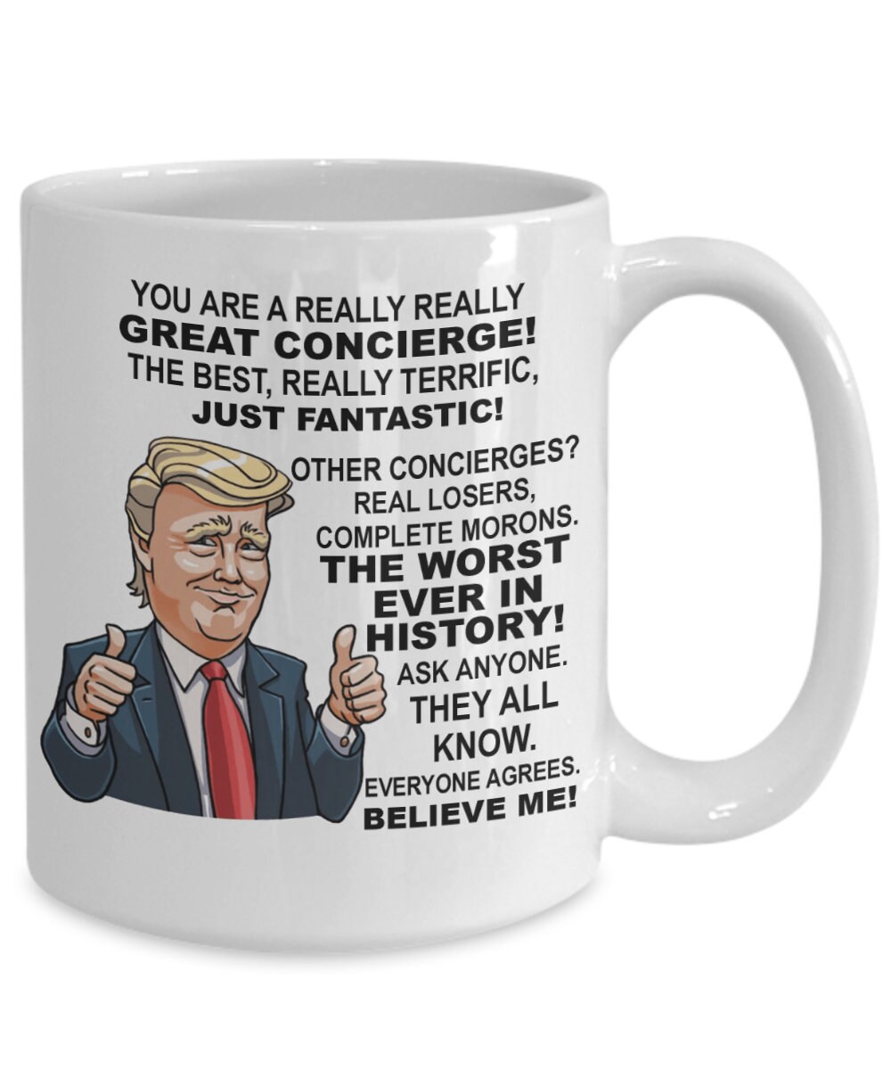 Discover Concierge President Trump sister in law coffee mug, Gift for mom Donald Trump mug