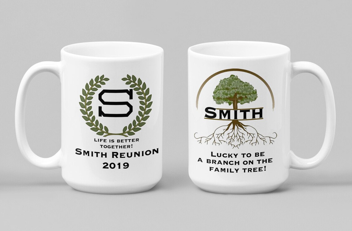 FAMILY REUNION CUPS customizable mug Custom family tree gift Etsy
