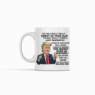 Tazza 50° Compleanno Per Sostenitori Trump - Lets Make Turning 50 Great Again - Regalo Divertente Uomo/Donna