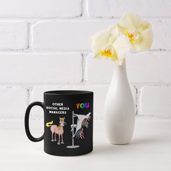 Social-Media-Manager Einhorn Becher Tasse Dankeschön ...
