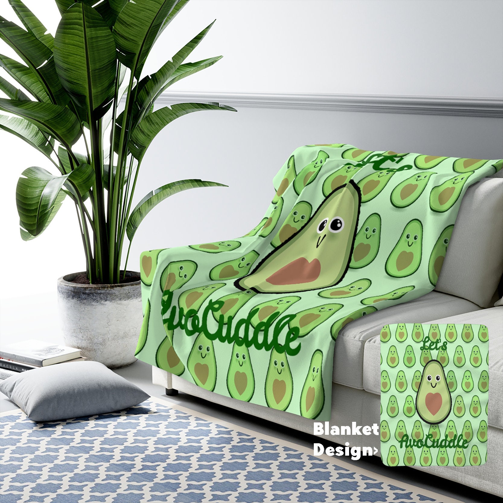 Avocado Blanket Etsy