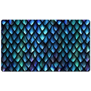 Dragon scales mermaid scales large desk mat gaming mouse pad, Custom mouse pad personalized mouse pad sublimation design unique desk mat bild 3